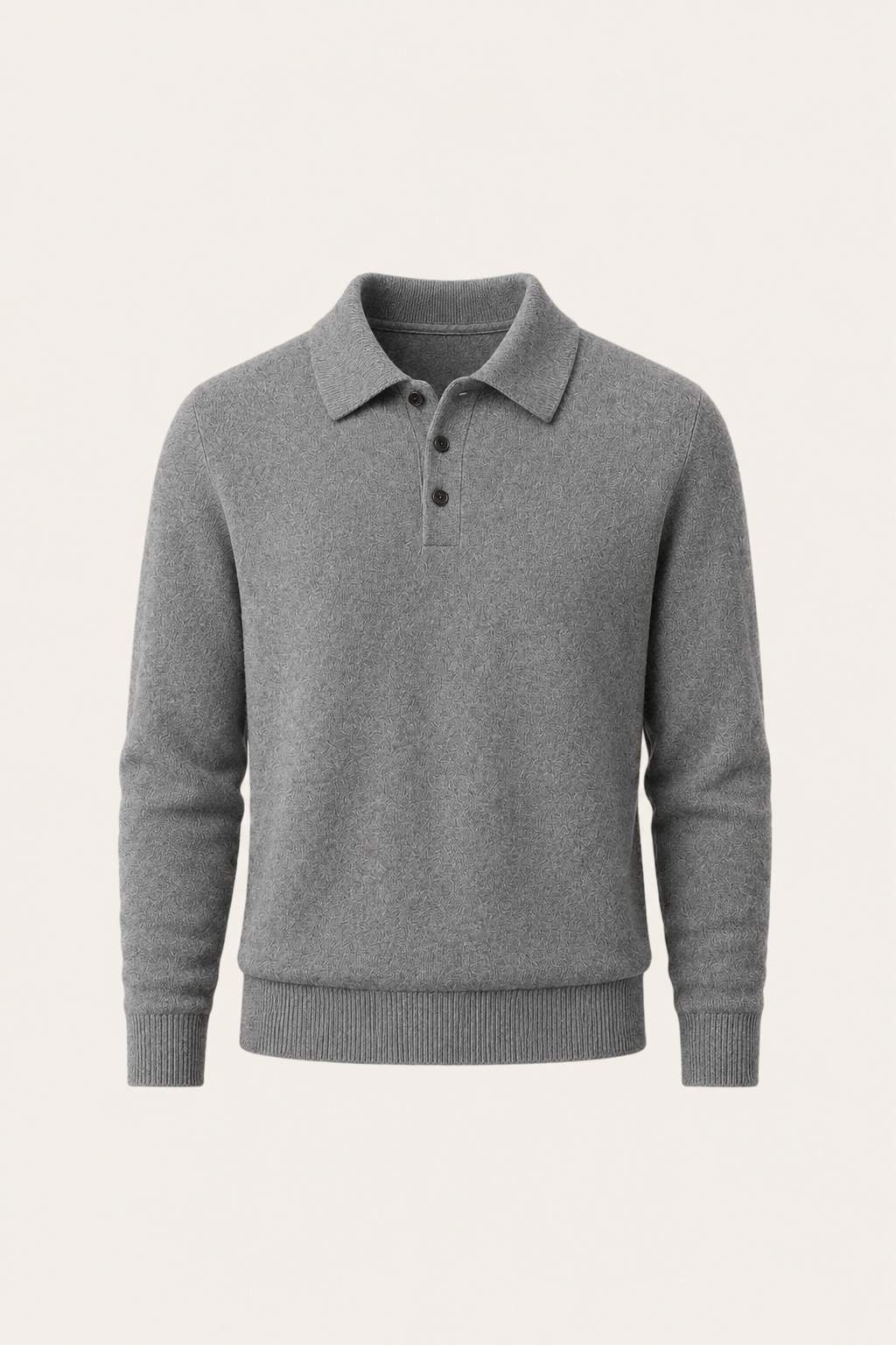 Avarel Wool Polo Knit Grey