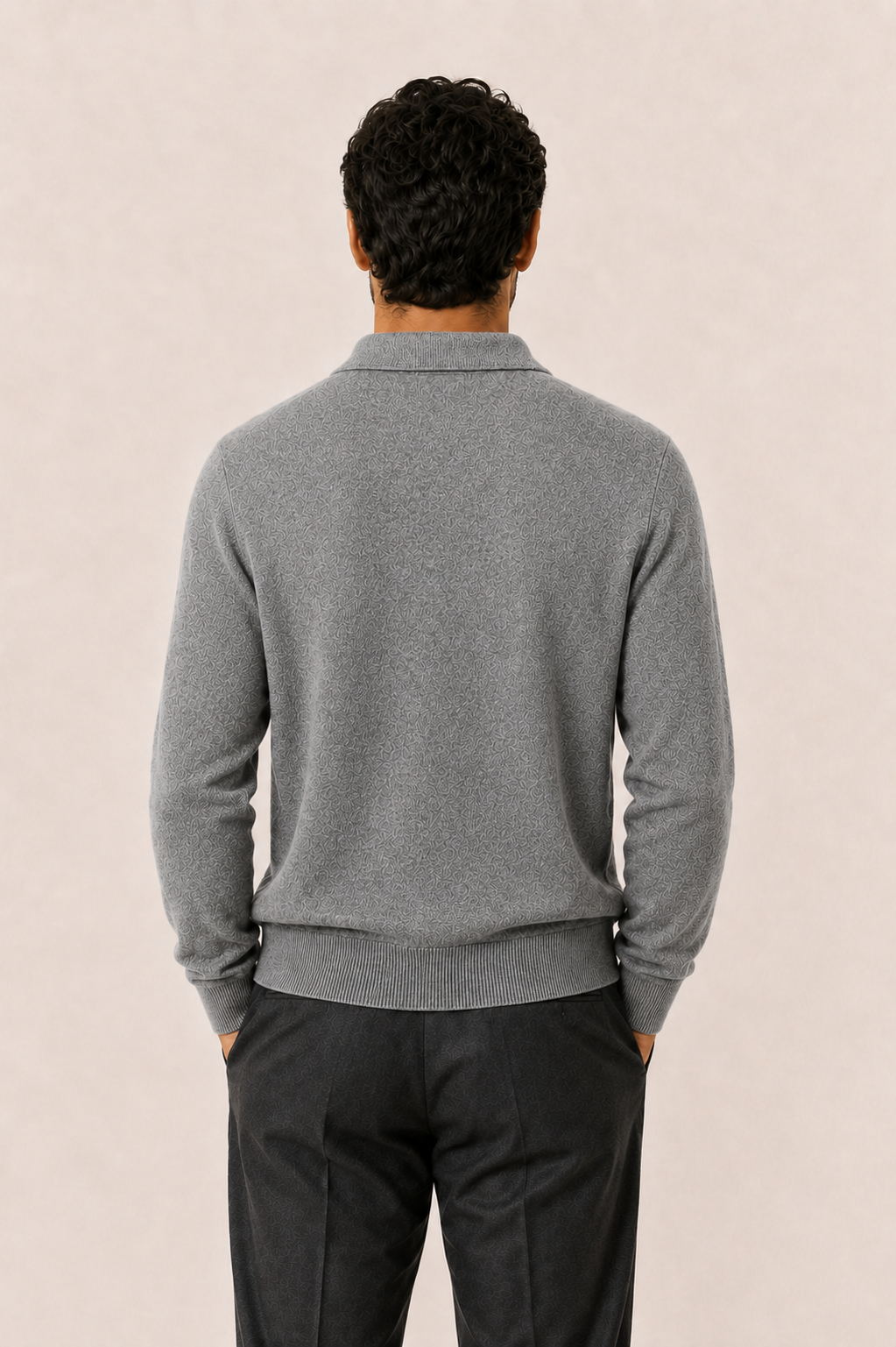 Avarel Wool Polo Knit Grey