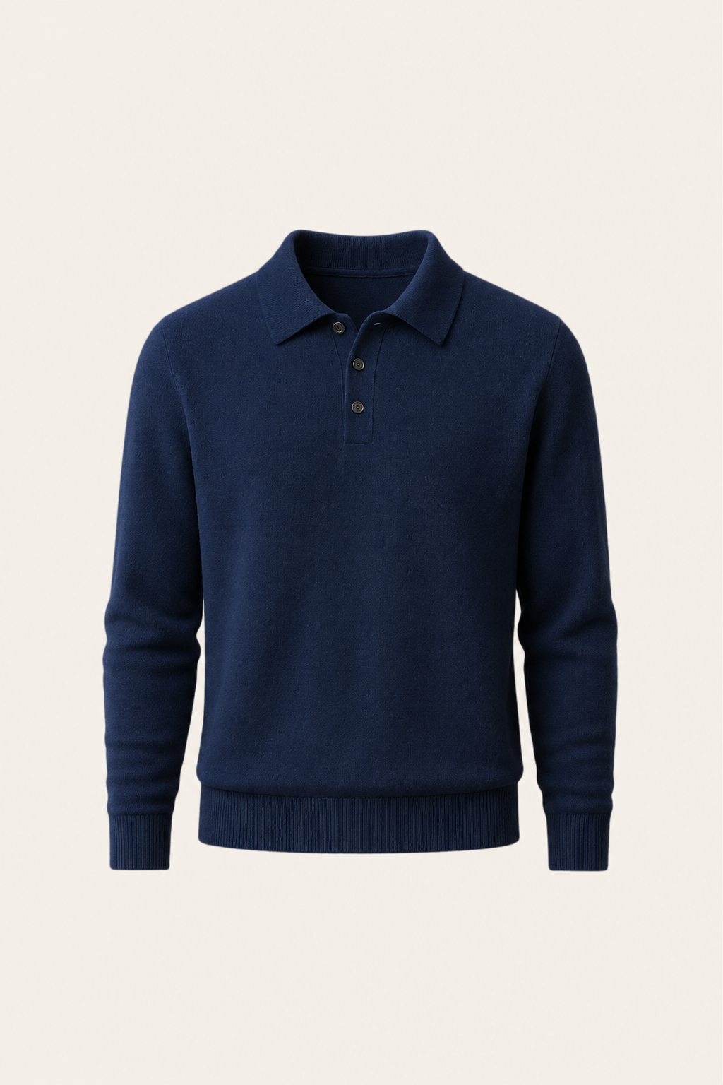 Avarel Wool Polo Knit Navy
