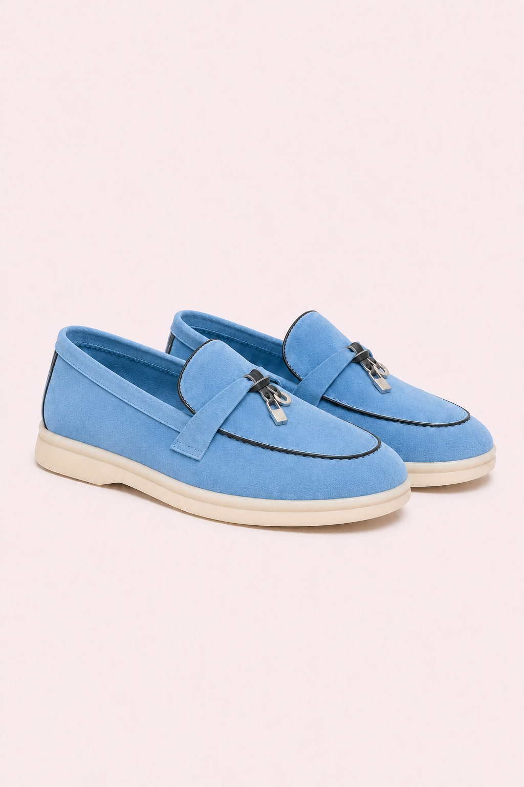 Rovain Buckled Loafers Light Blue