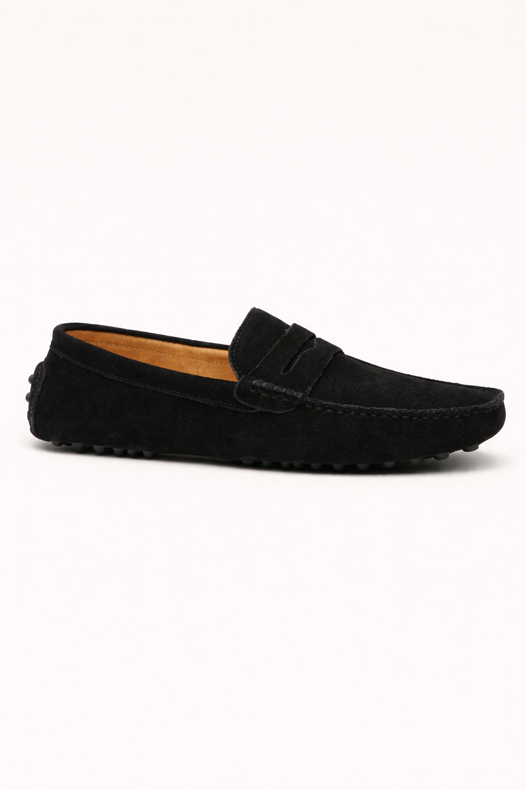 Suede Driver Loafers Black