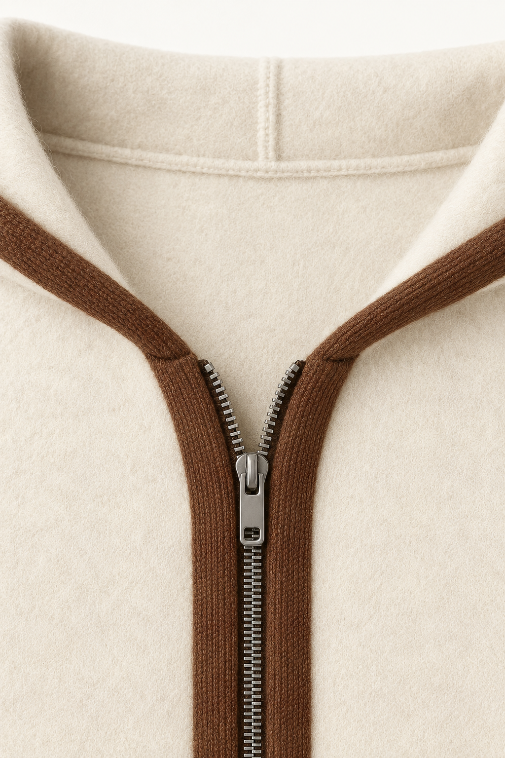 Ravalo Cashmere Zip Hoodie Cream