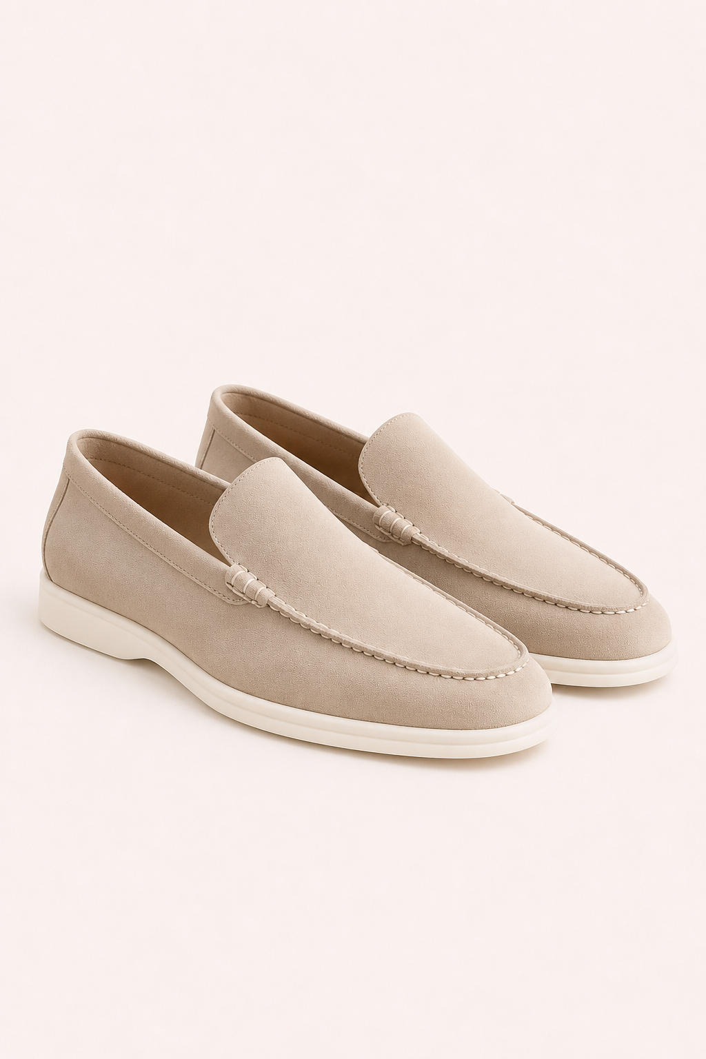 Bavaro Suede Loafers Beige