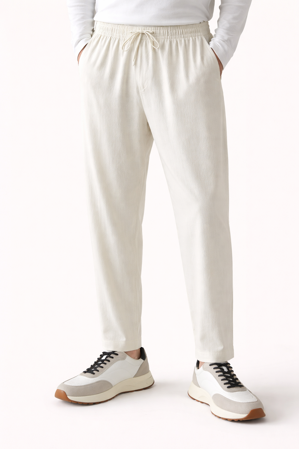 Avaron Linen Pantalon White