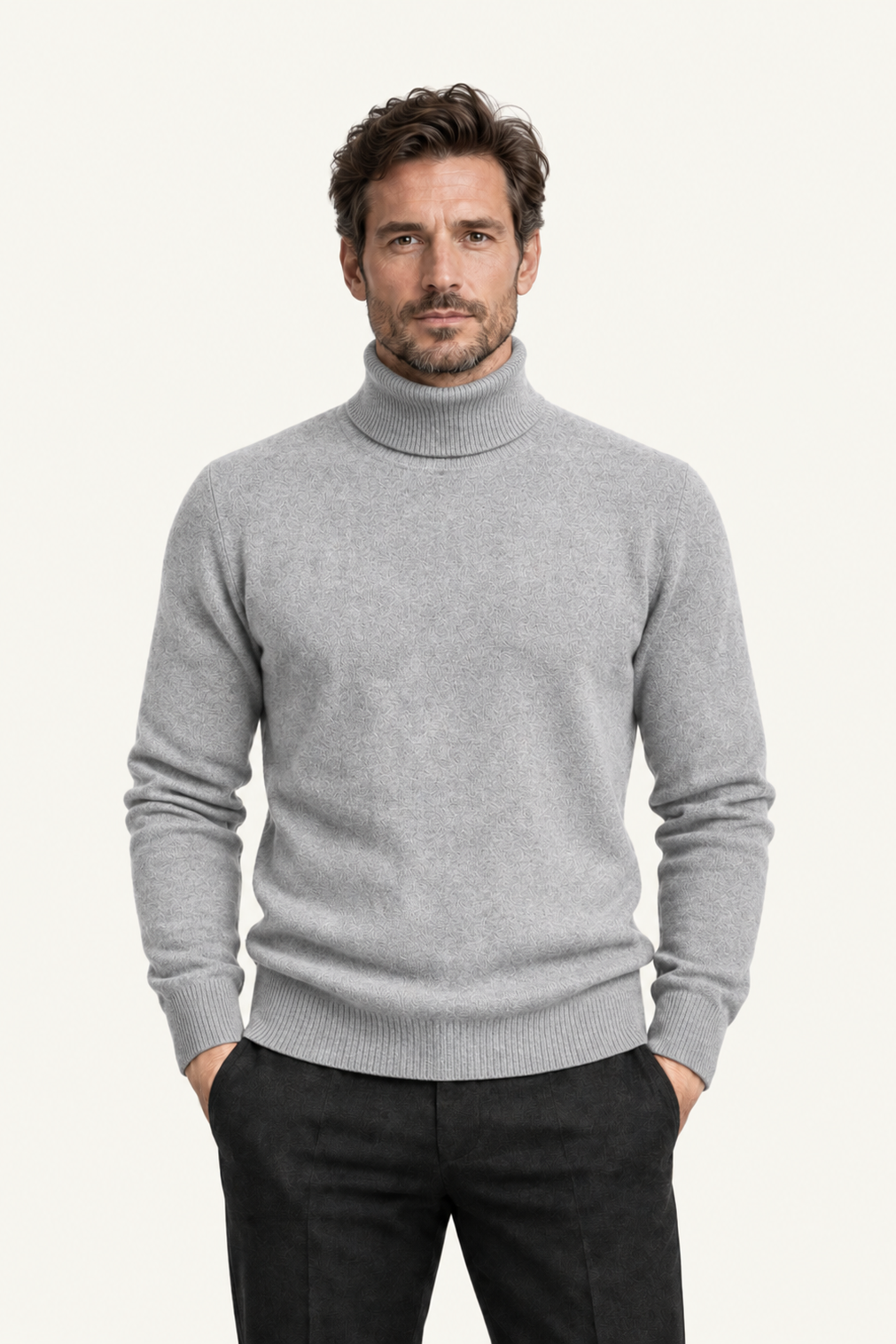 Paravi Wool Turtleneck Light Grey