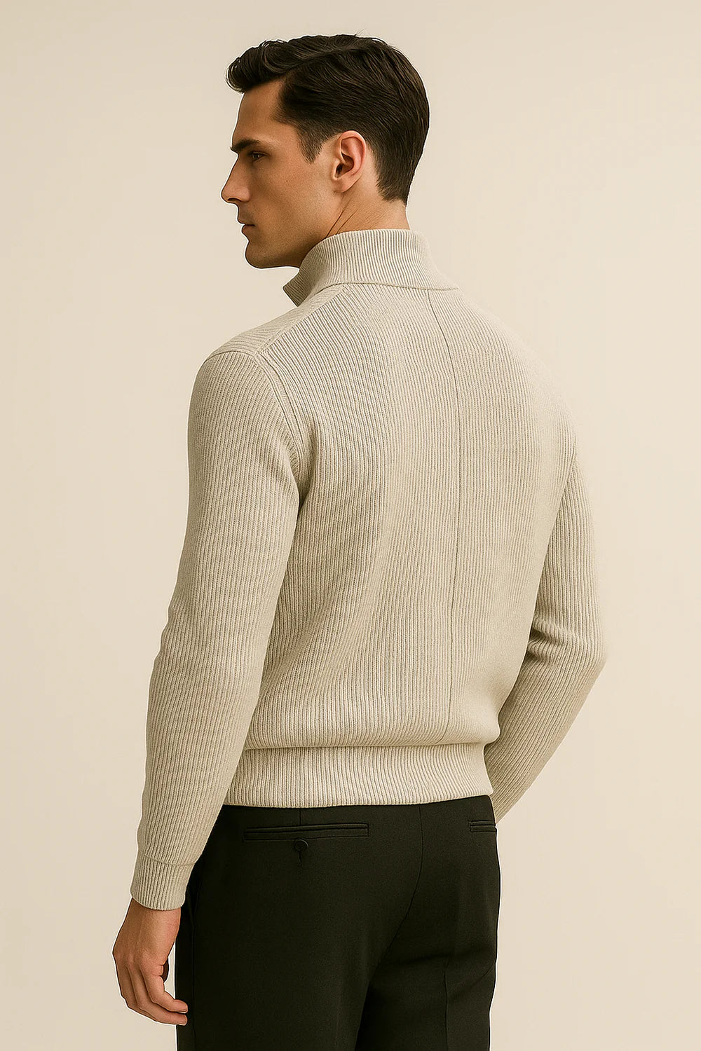 Arelon Cashmere Zip Knit Cream