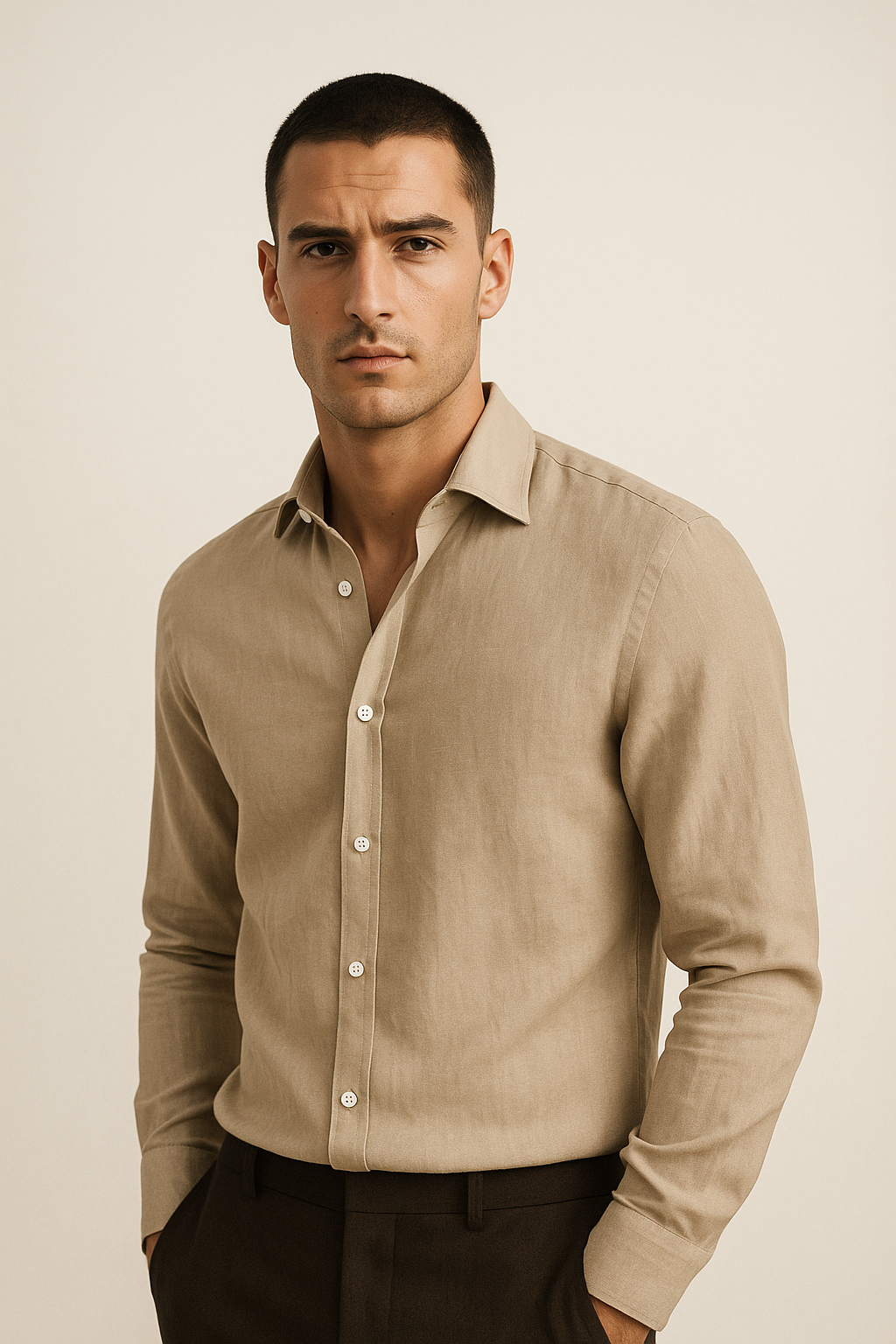 Avari Linen Shirt Beige