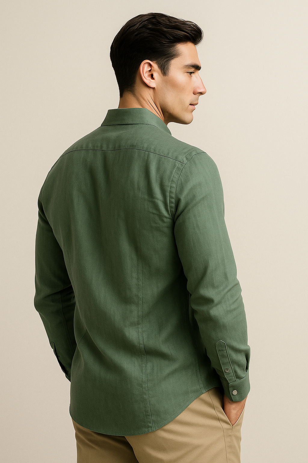 Avari Linen Shirt Green