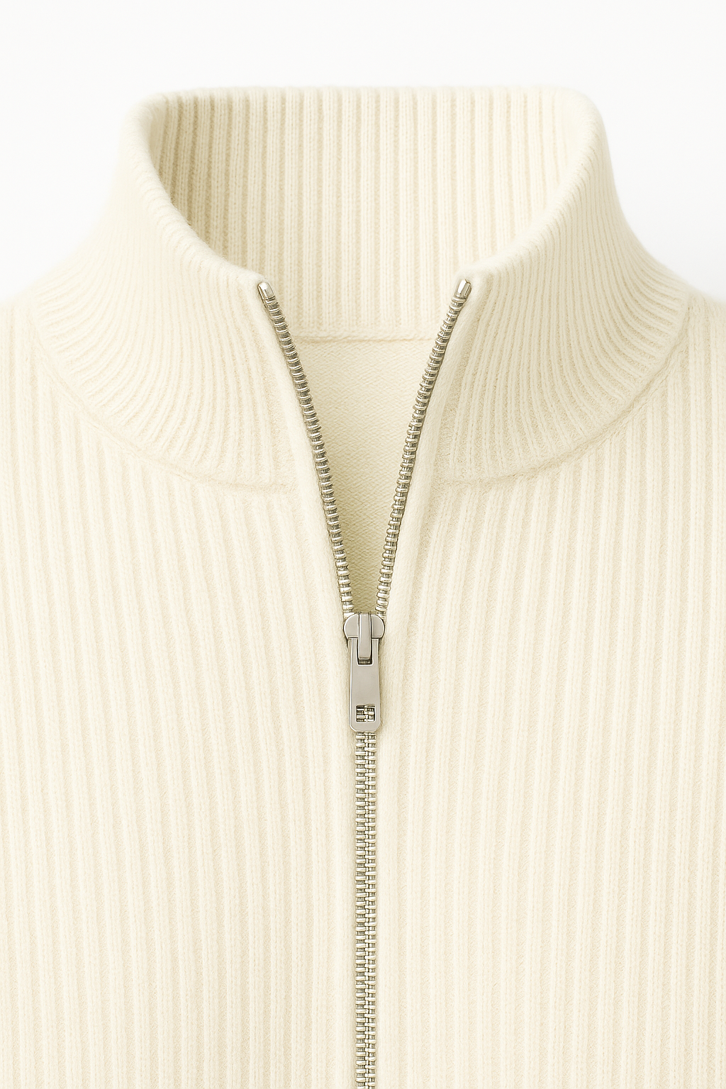 Arelon Cashmere Zip Knit Cream