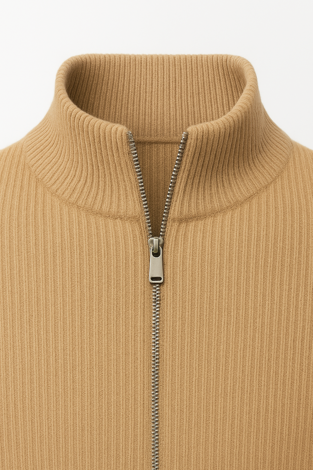 Arelon Cashmere Zip Knit Khaki