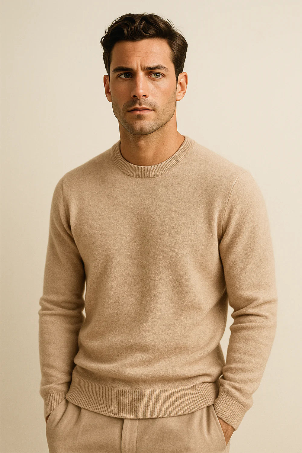Averin Cashmere Knit Beige