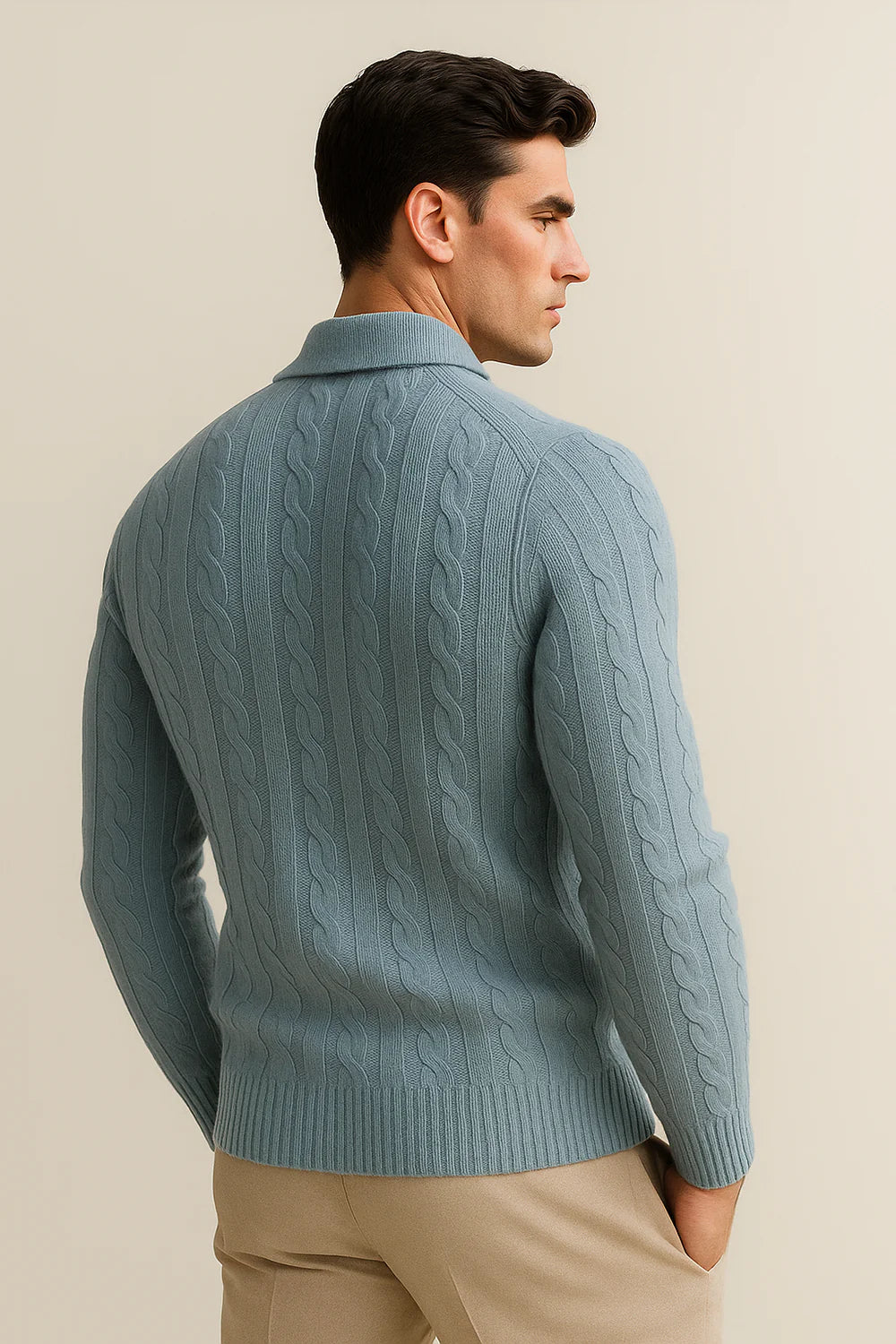 Tilano Cable Knit Light Blue