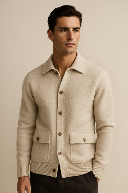 Silavo Cashmere Cardigan Ivory