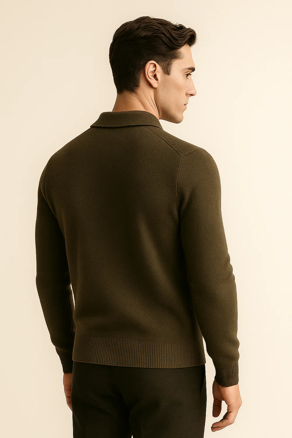 Silavo Cashmere Cardigan Olive Green