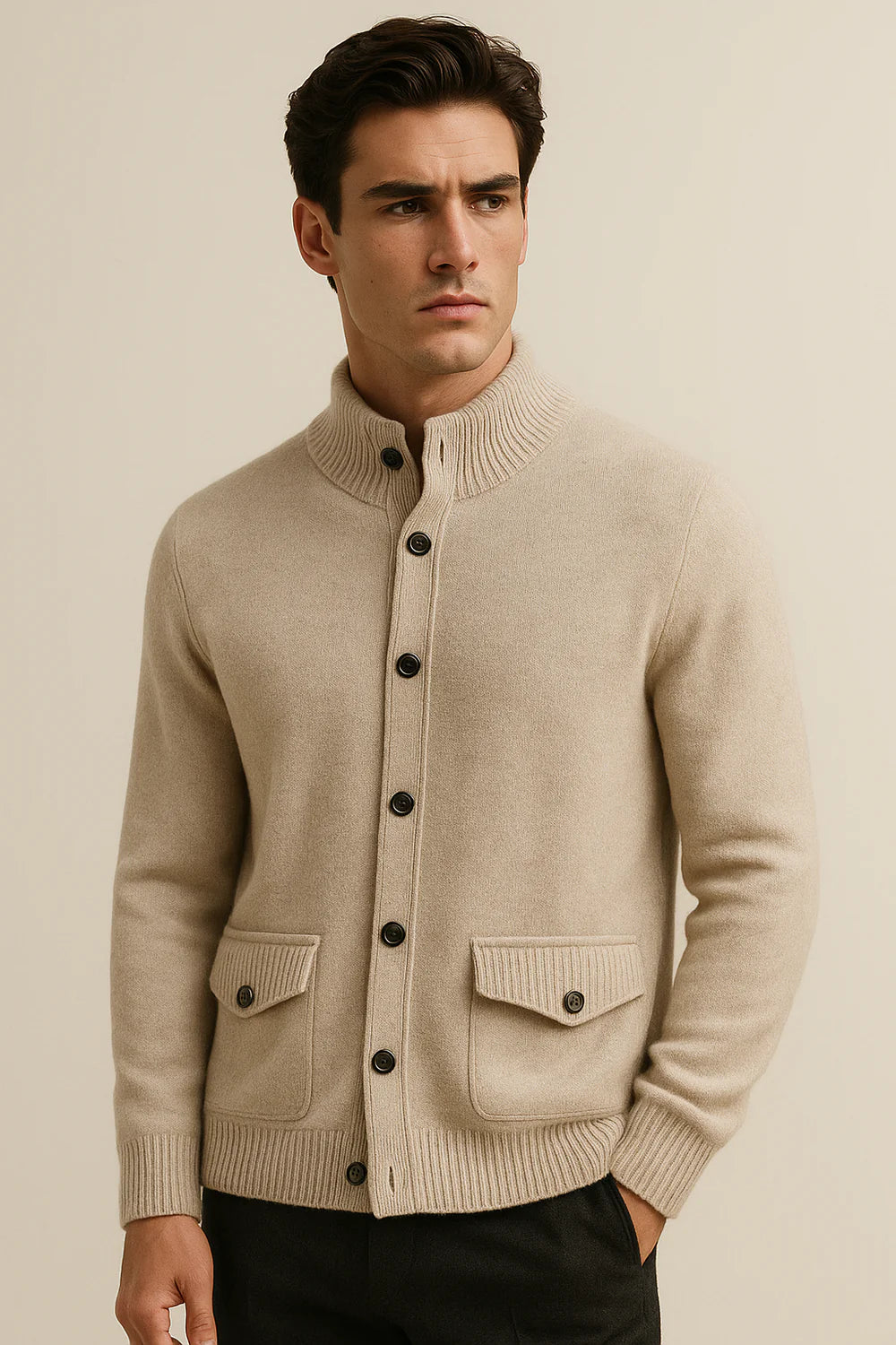 Javino Cashmere Cardigan Sand