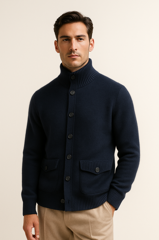 Javino Cashmere Cardigan Navy