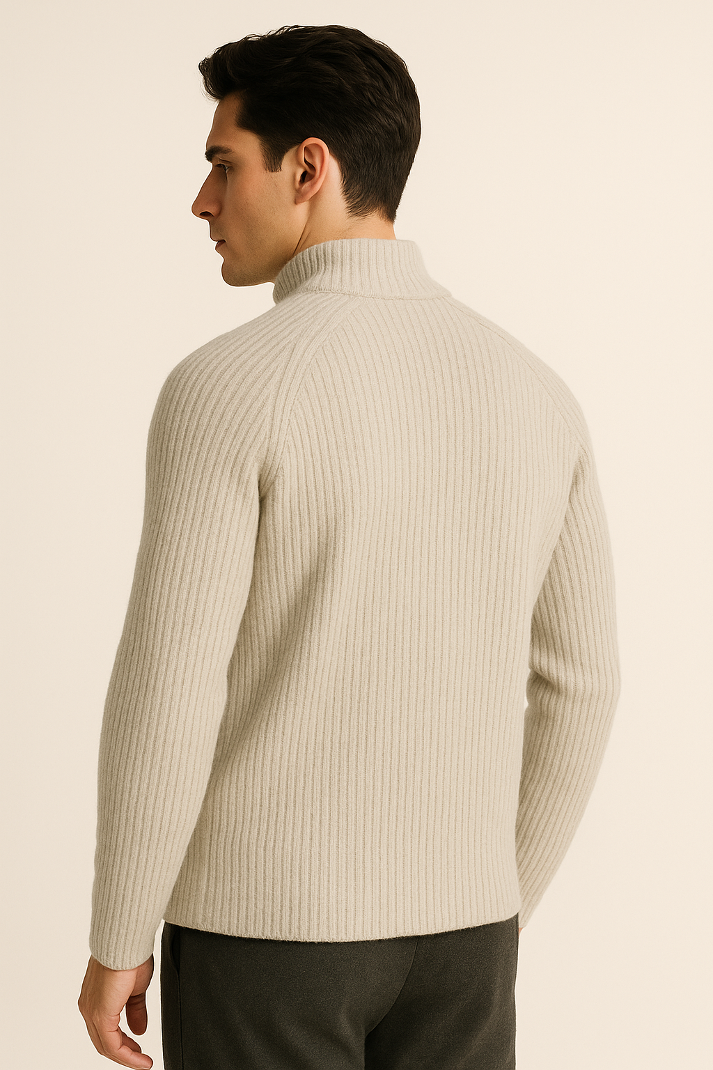 Selano Wool Zip Knit Grey