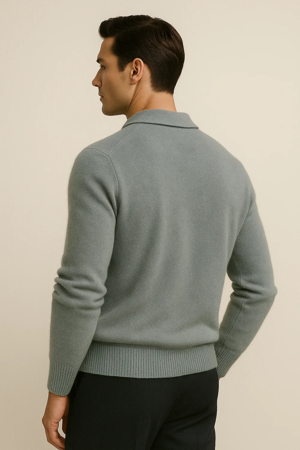 Malero Cashmere Polo Knit Light Blue