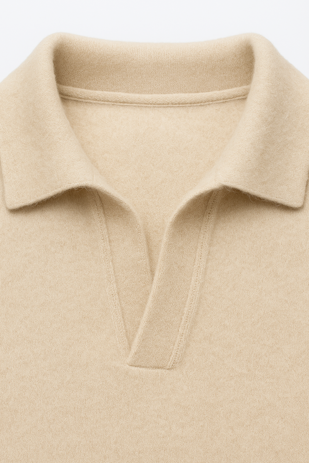 Malero Cashmere Polo Knit Oatmeal
