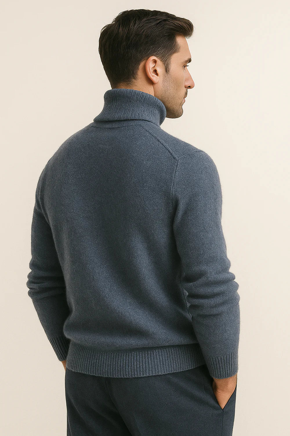 Paravi Cashmere Turtleneck Blue