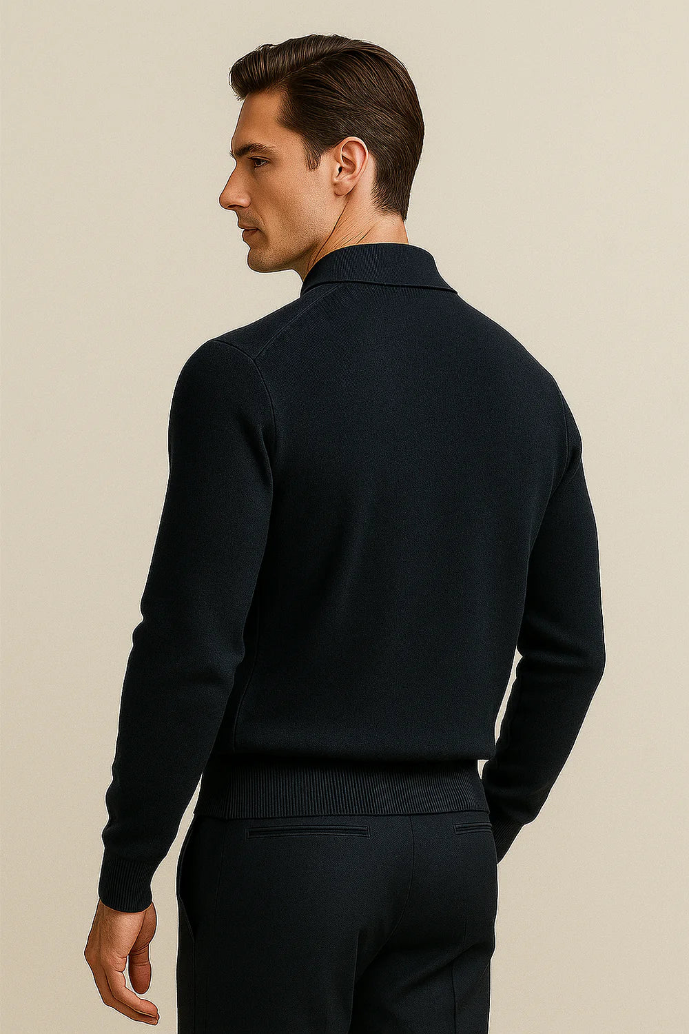 Teravo Merino Zip Sweater Navy