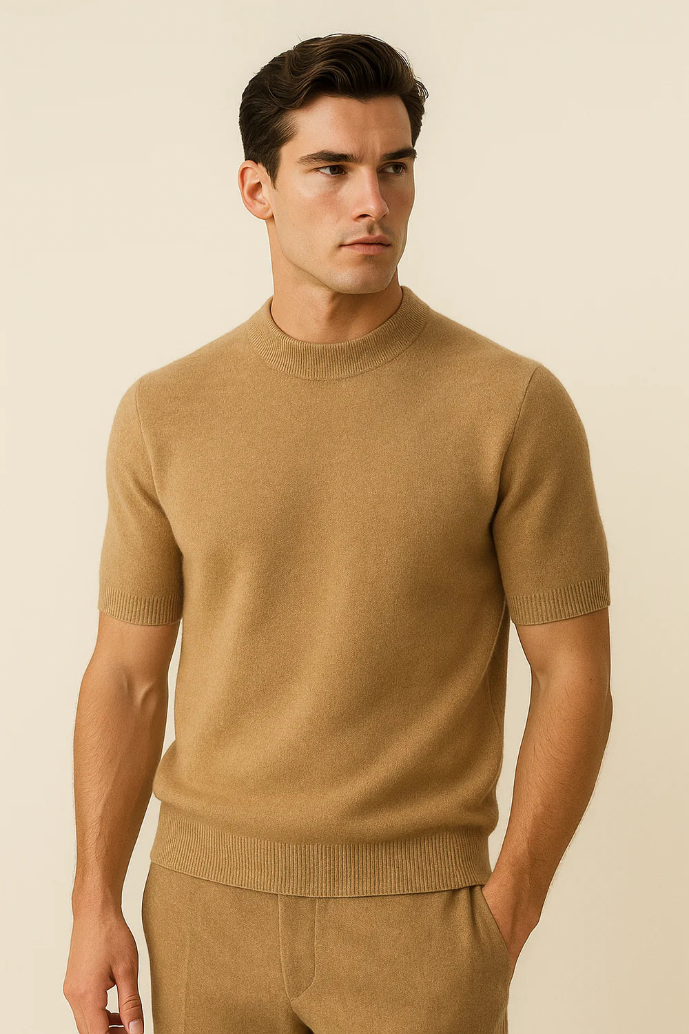 Aurelo Cashmere T-Shirt Camel