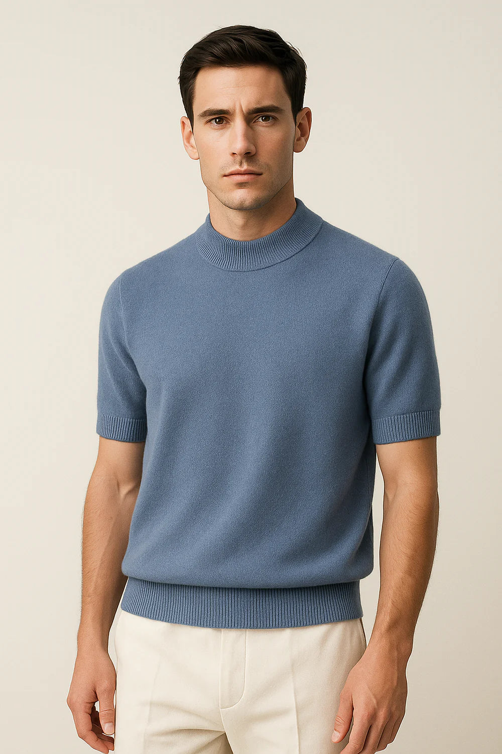 Aurelo Cashmere T-Shirt Blue