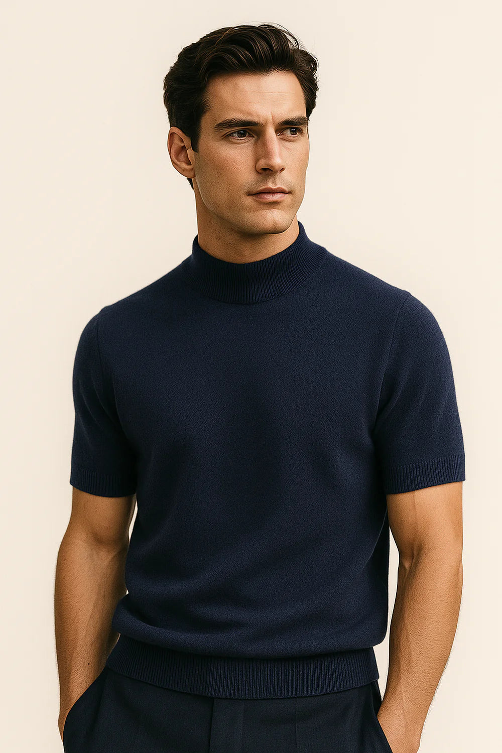 Aurelo Cashmere T-Shirt Navy