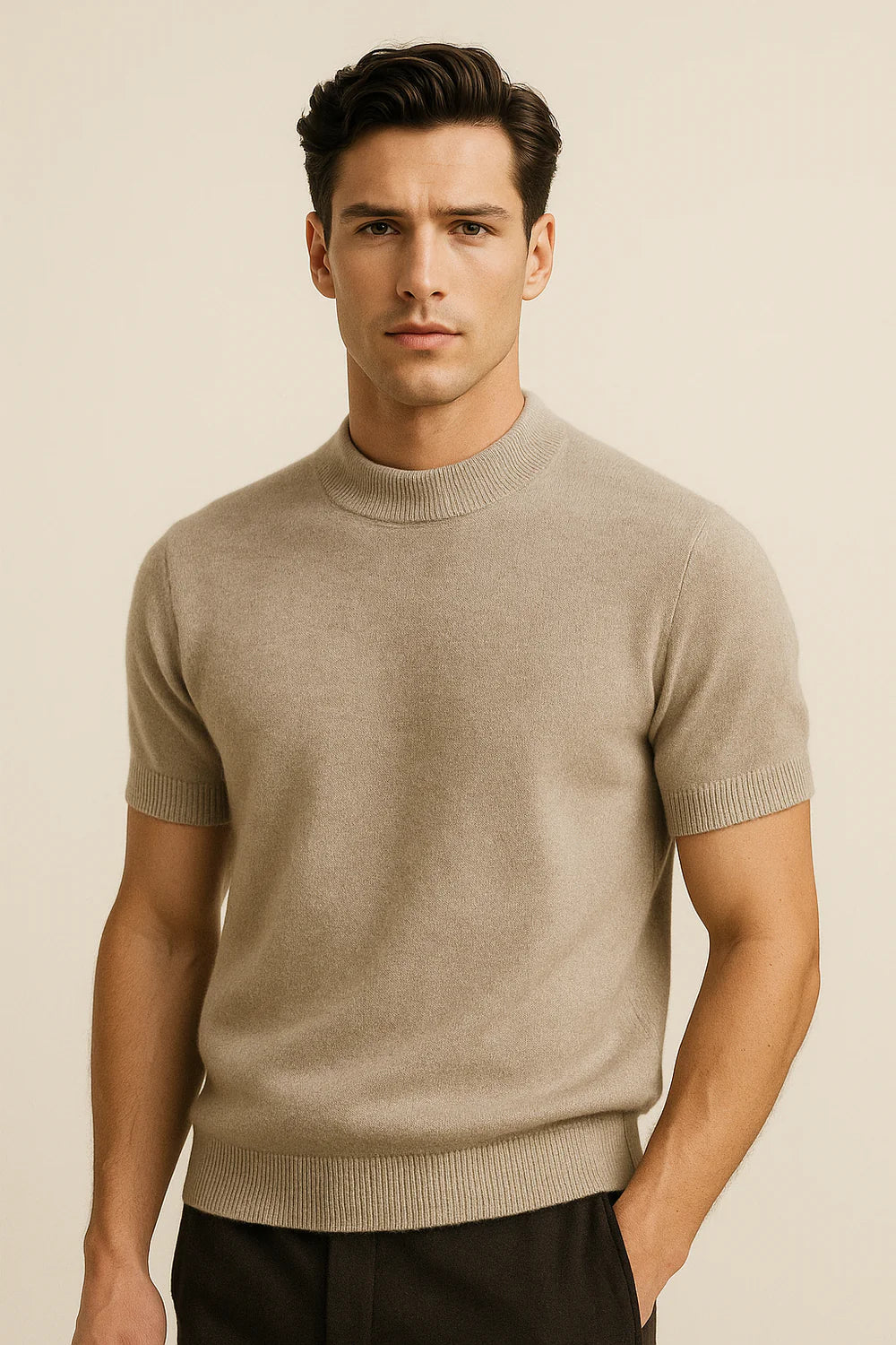 Aurelo Cashmere T-Shirt Sand