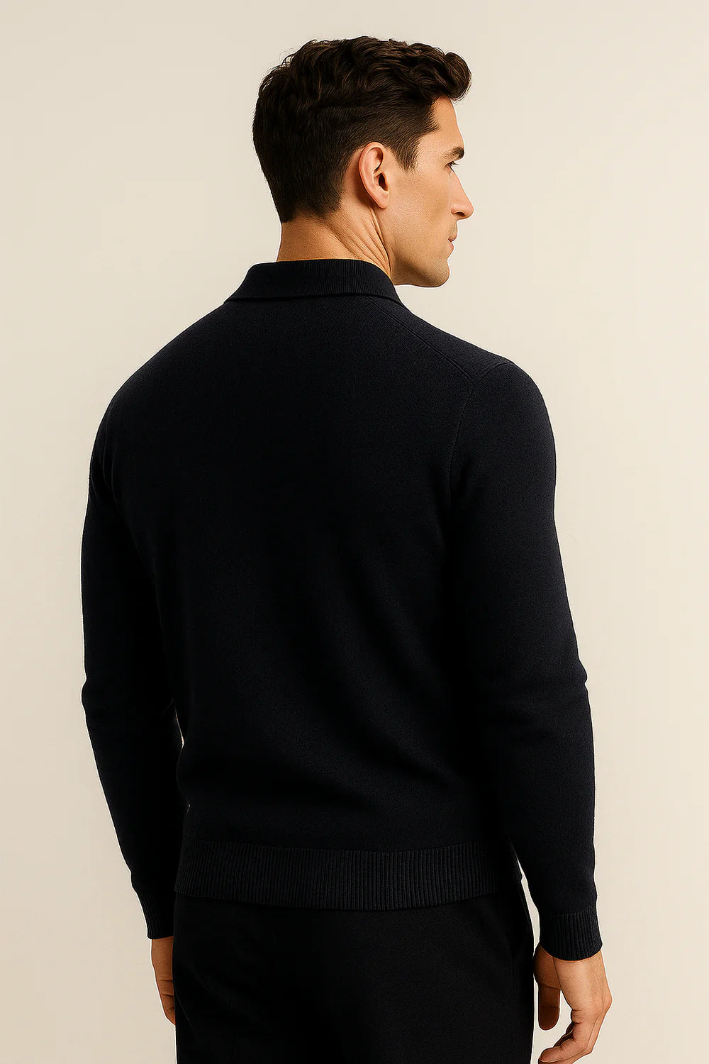 Avarel Merino Polo Knit Navy