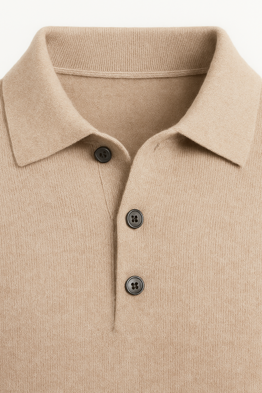 Avarel Wool Polo Knit Beige