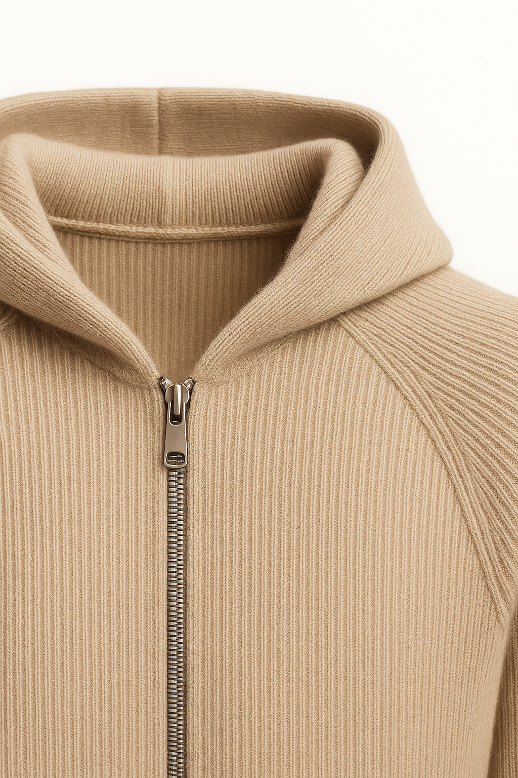 Zelano Merino Hooded Sweater Taupe