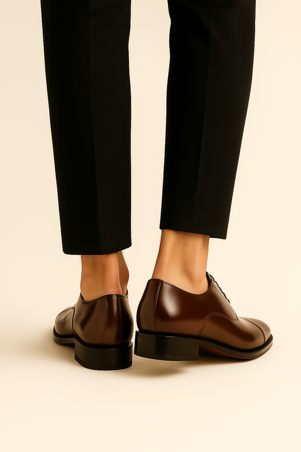 Carivo Polished Leather Oxford Brown