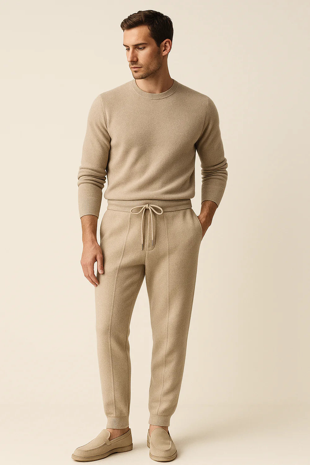 Belorin Cashmere Trousers Beige
