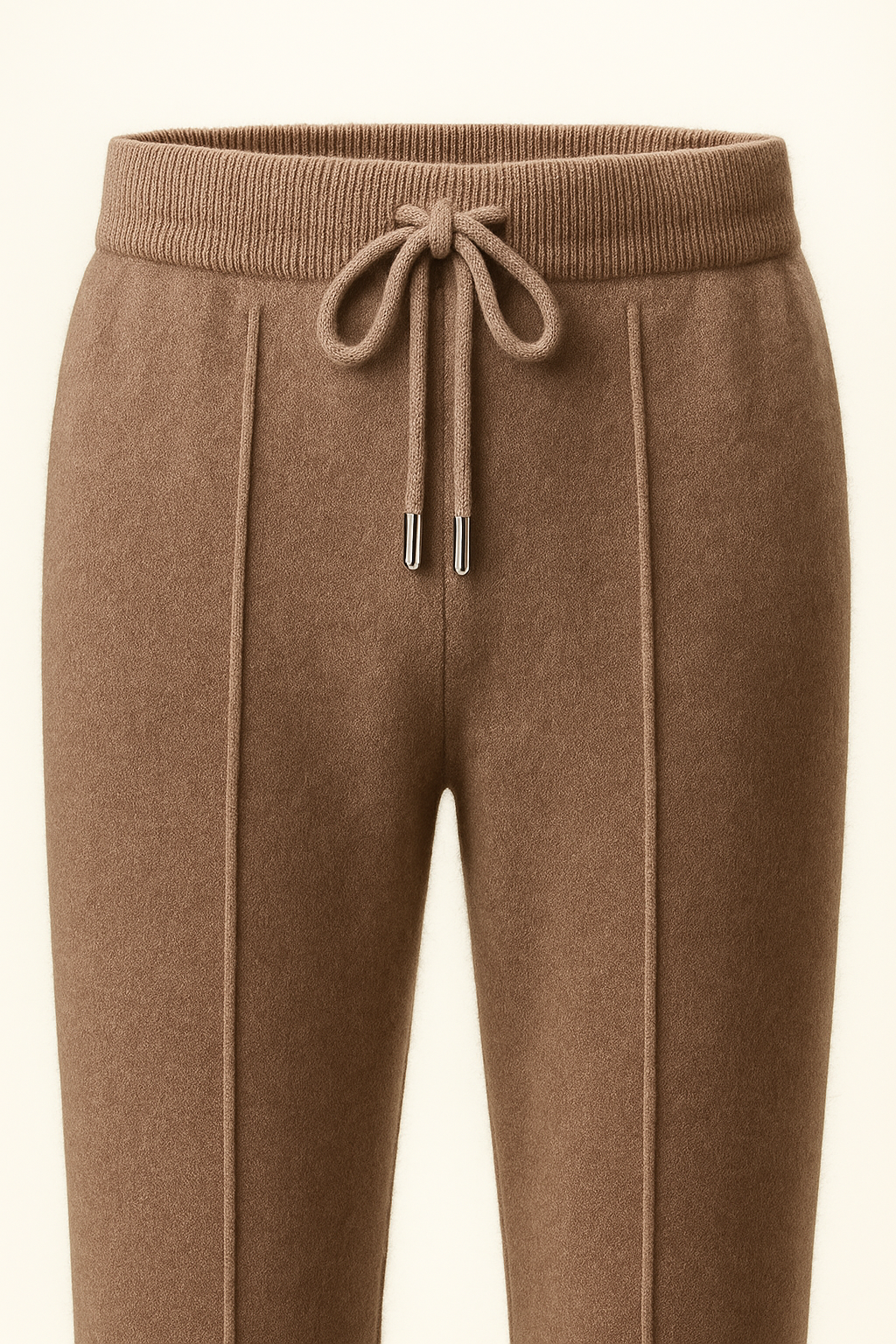 Belorin Wool Knit Joggers Brown