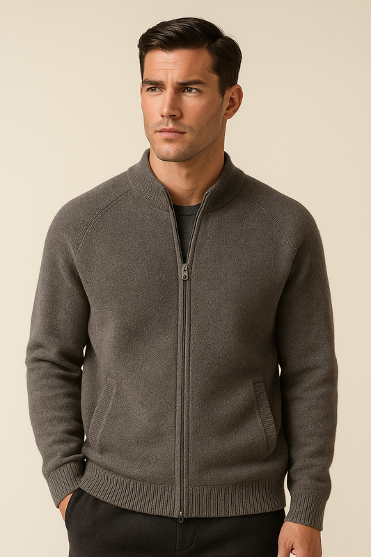 Varenu Merino Cardigan Grey