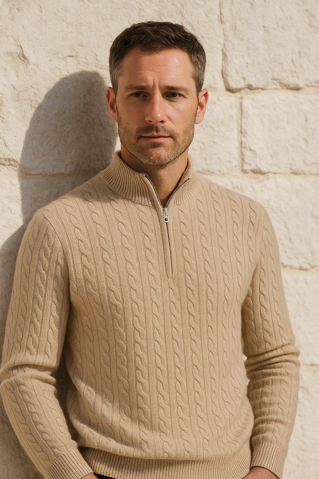 Seviro Cashmere Knit Beige