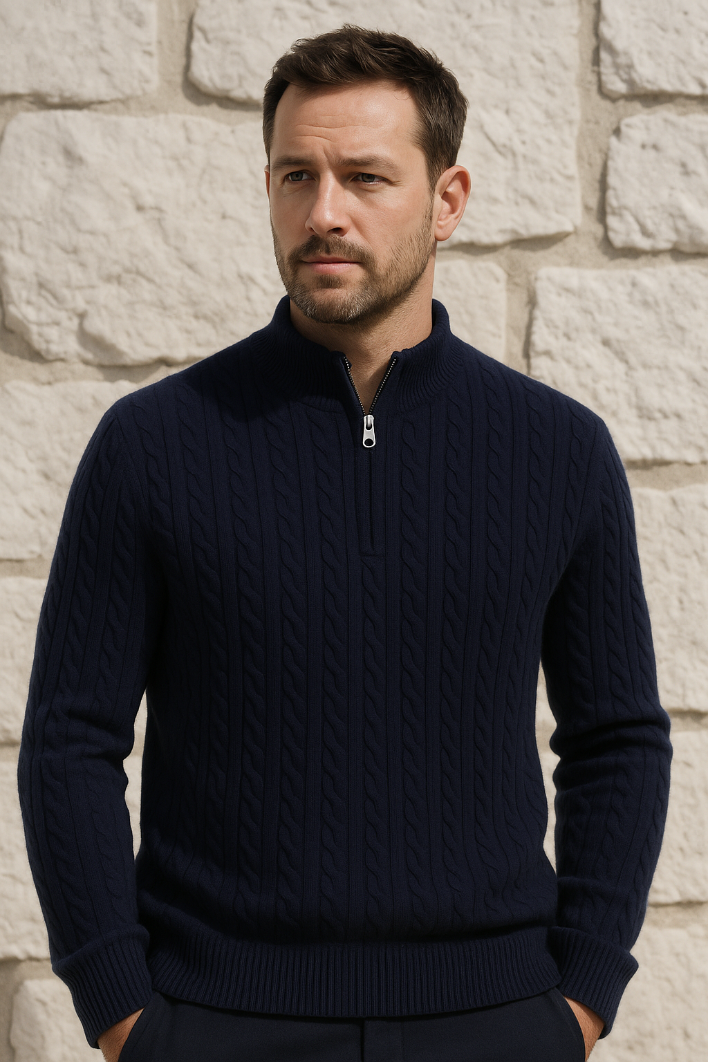 Seviro Cashmere Knit Navy