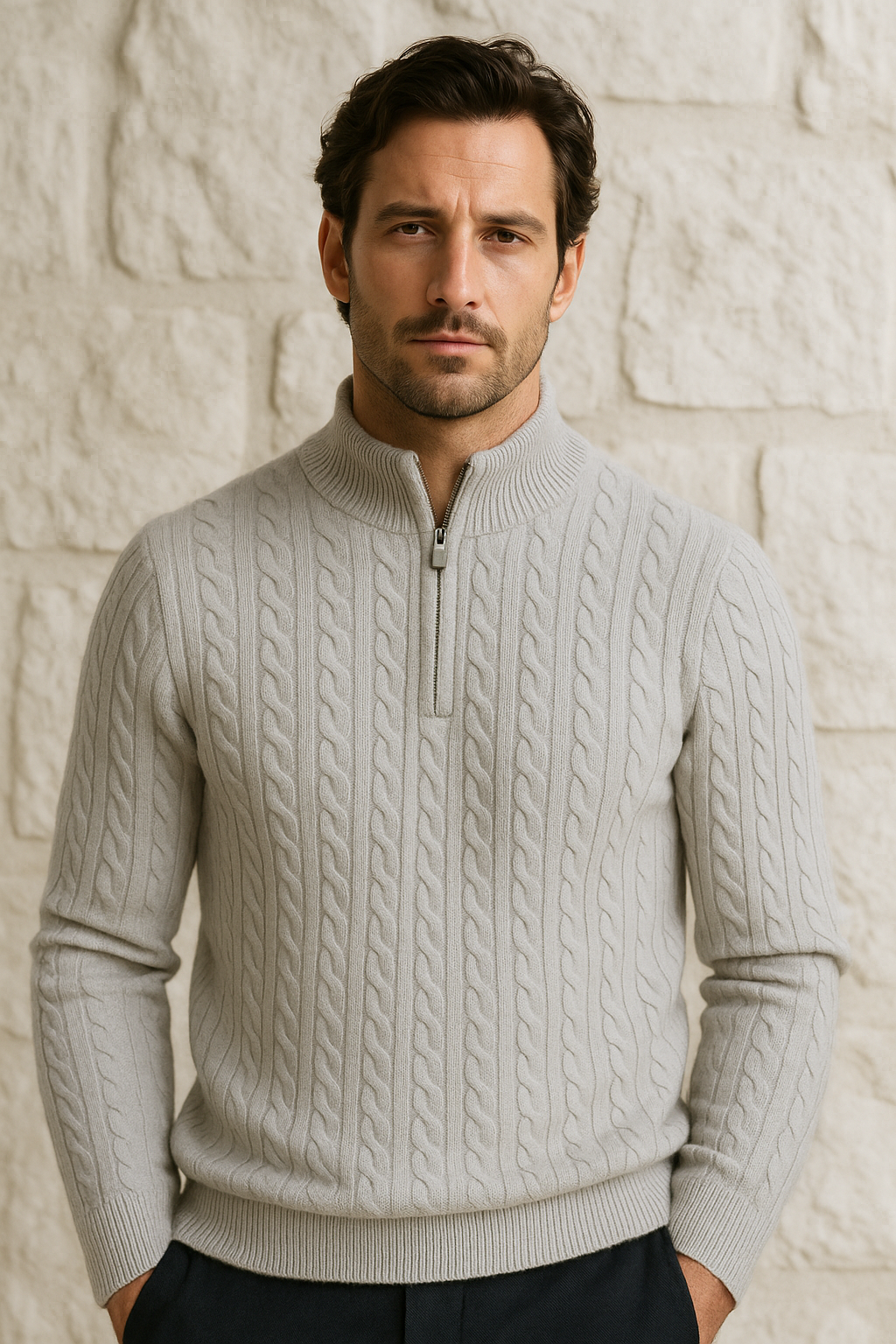 Seviro Cashmere Knit Grey