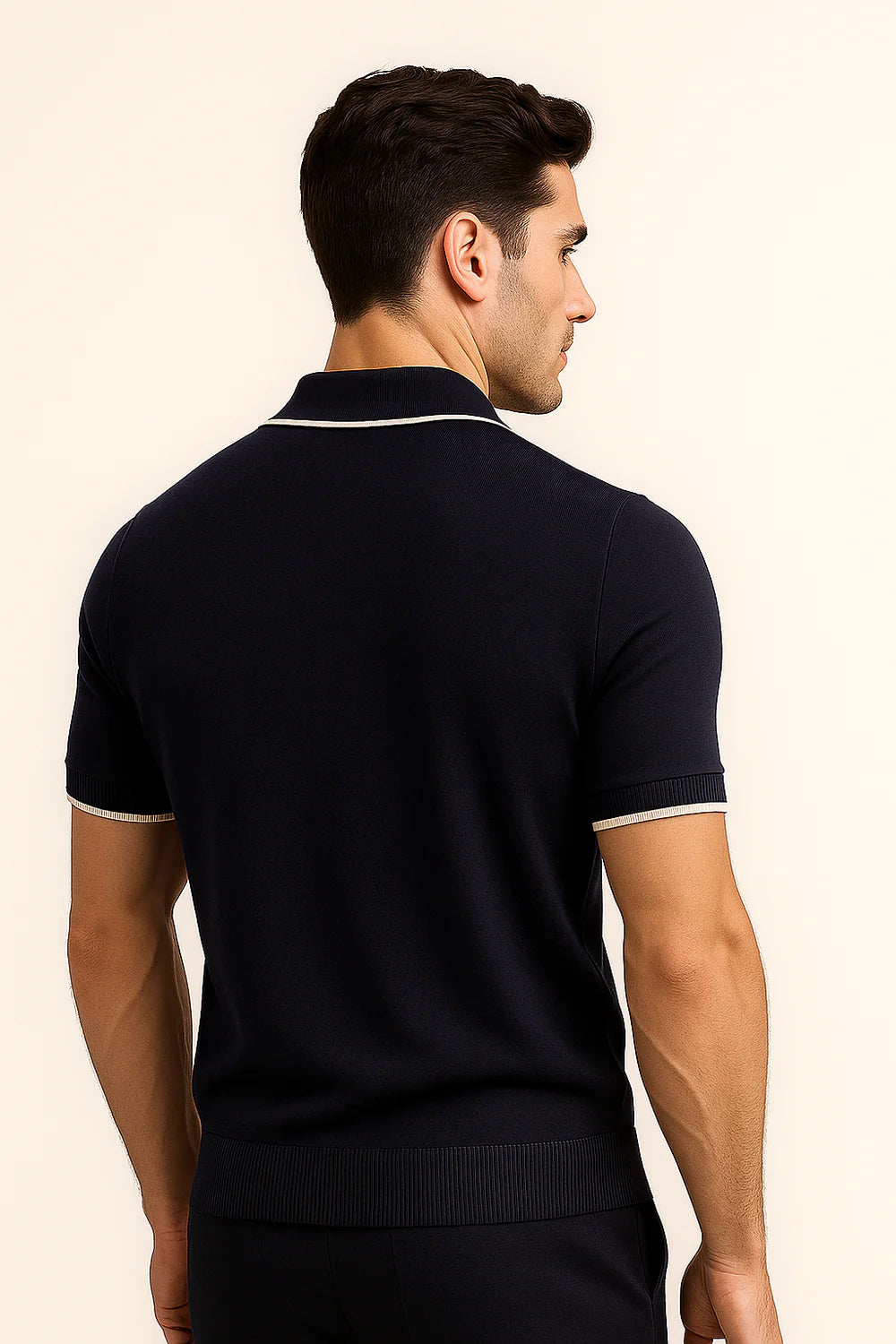 Parivo Knitted Polo Navy