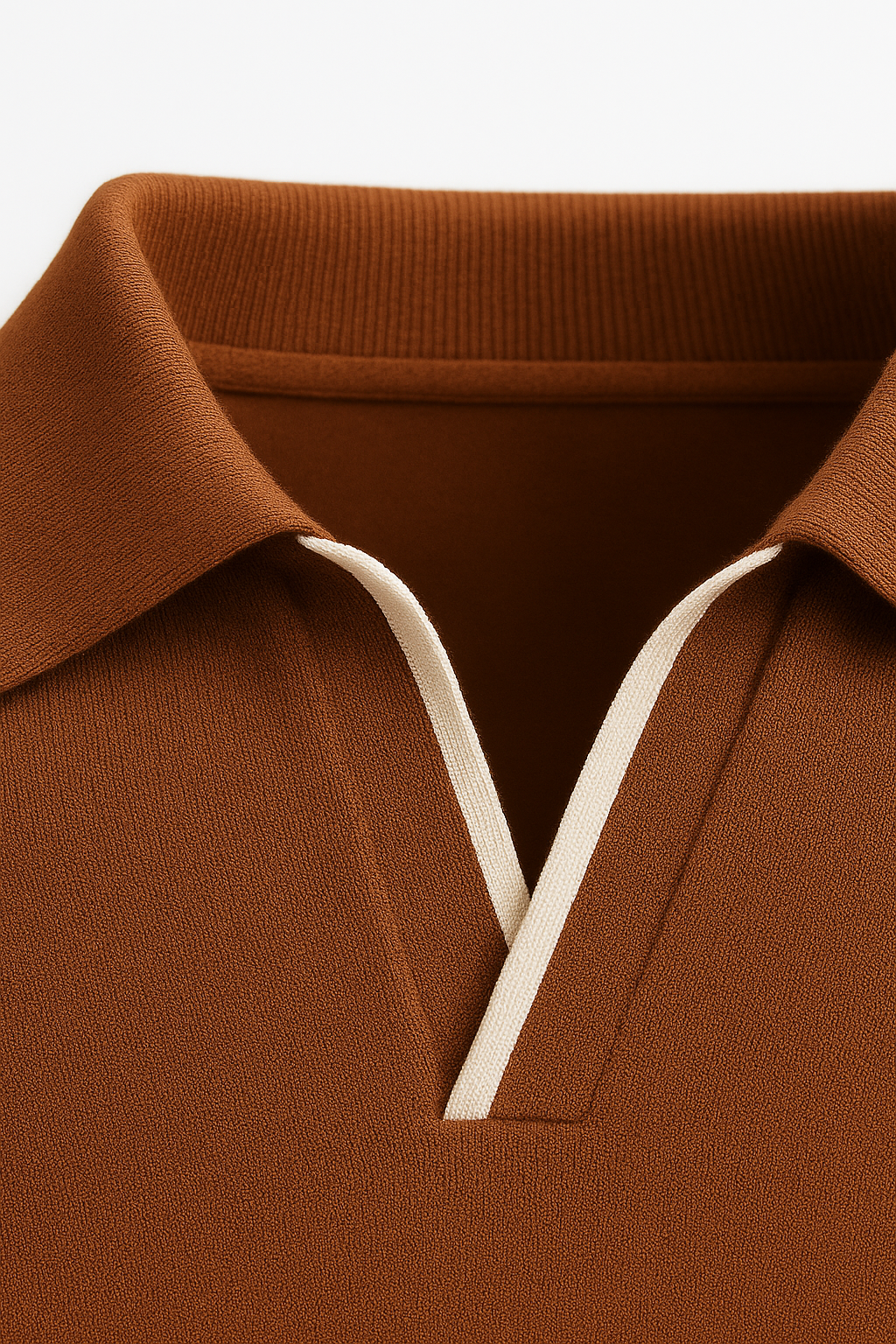 Parivo Knitted Polo Terracotta