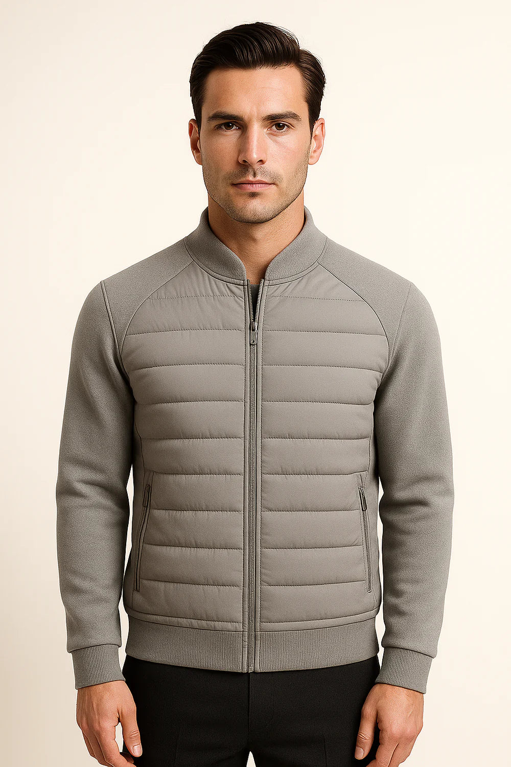 Belaro Padded Wool Jacket Grey
