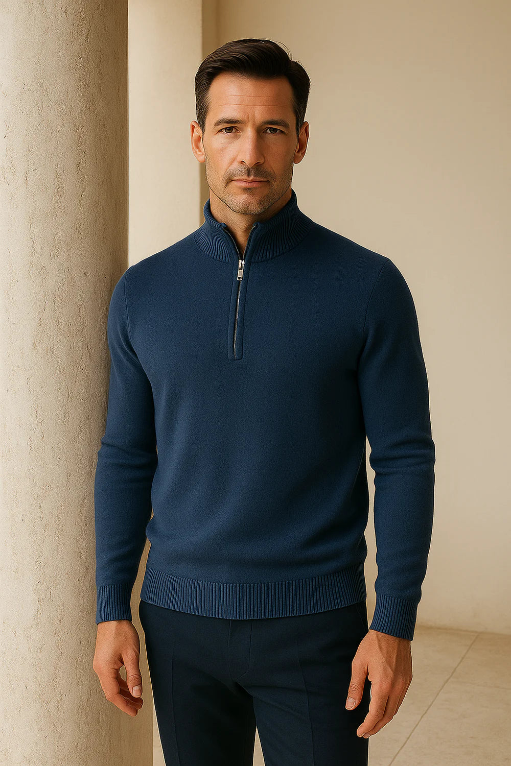 Calero Quarter-Zip Dark Blue