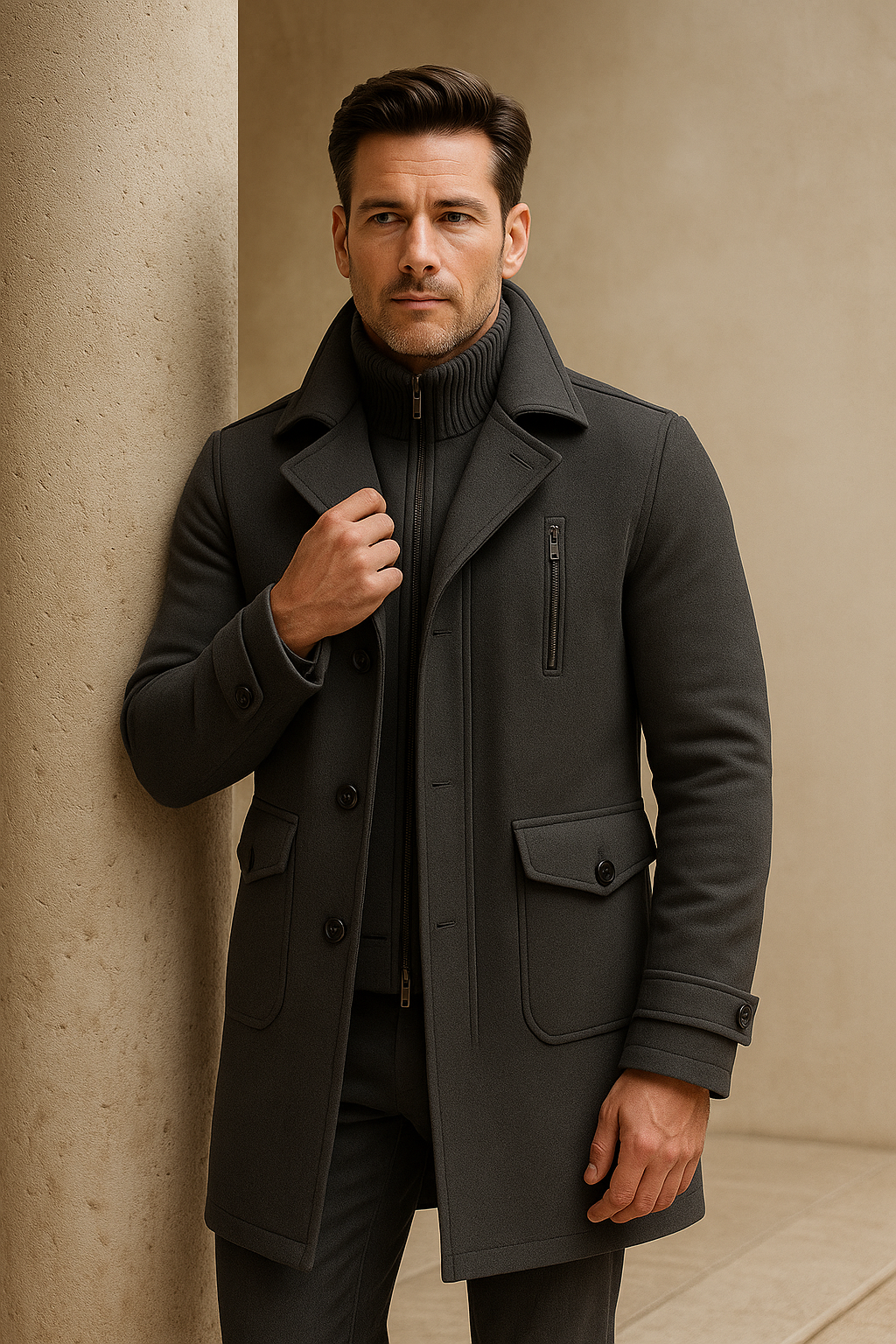 Celano Field Coat Grey