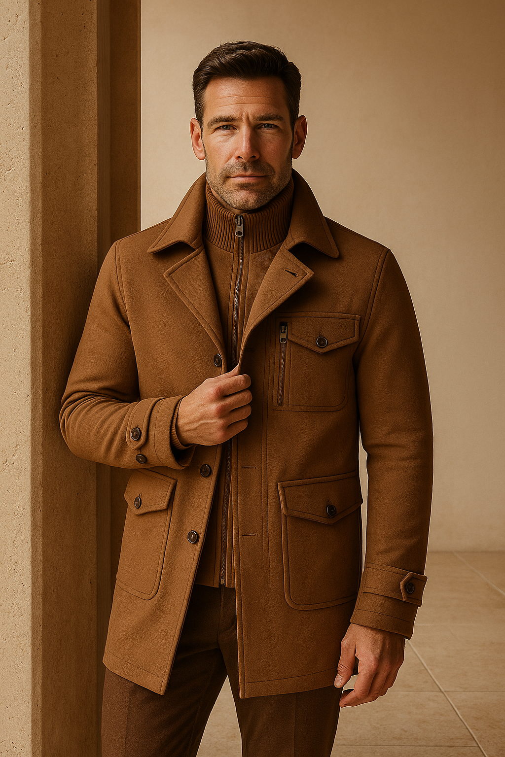 Celano Field Coat Orange