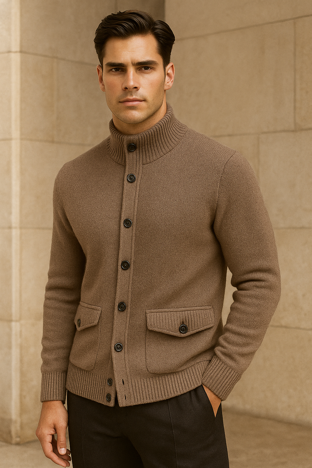 Javino Cashmere Cardigan Mocha