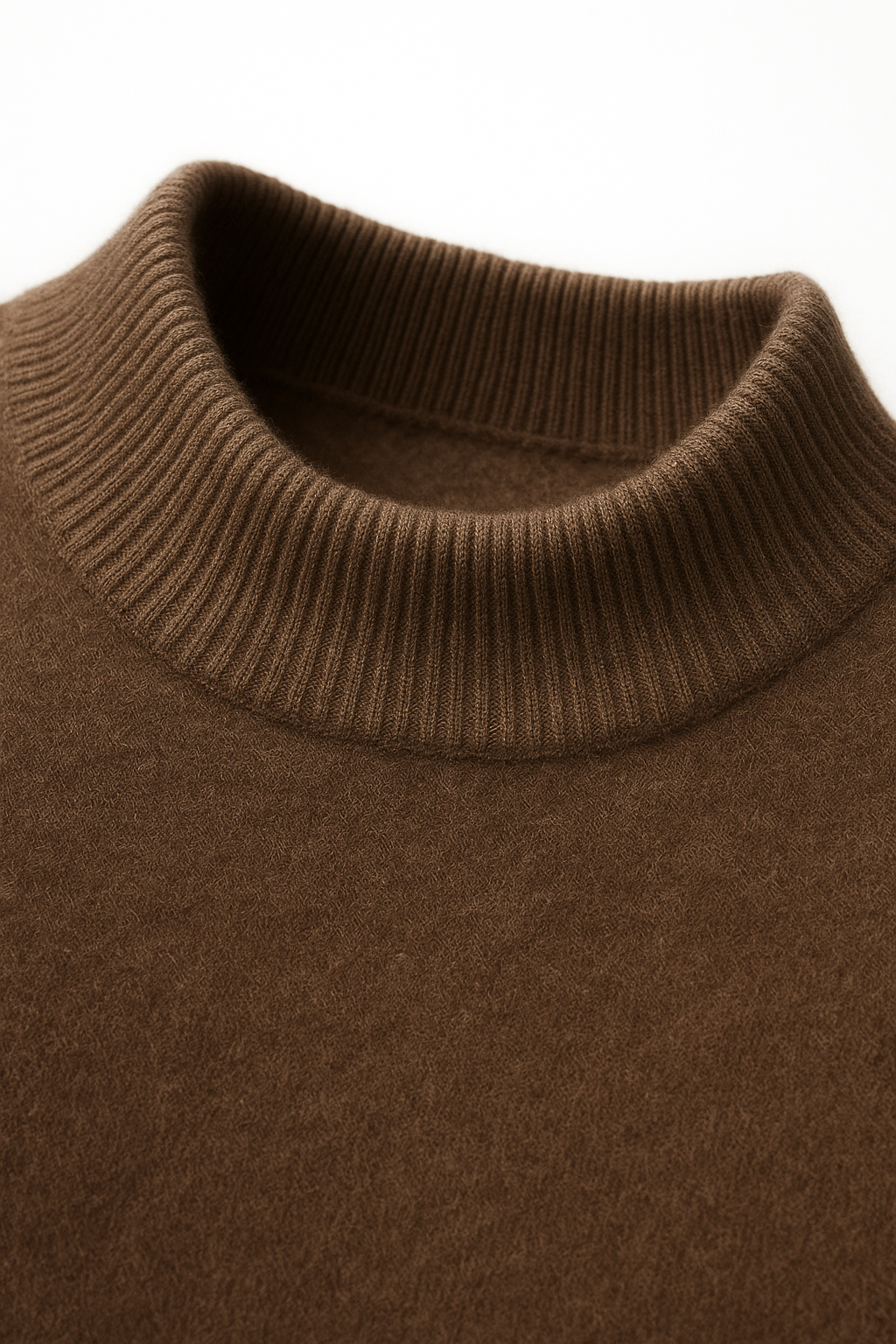 Arelio Mock Neck Knit Brown