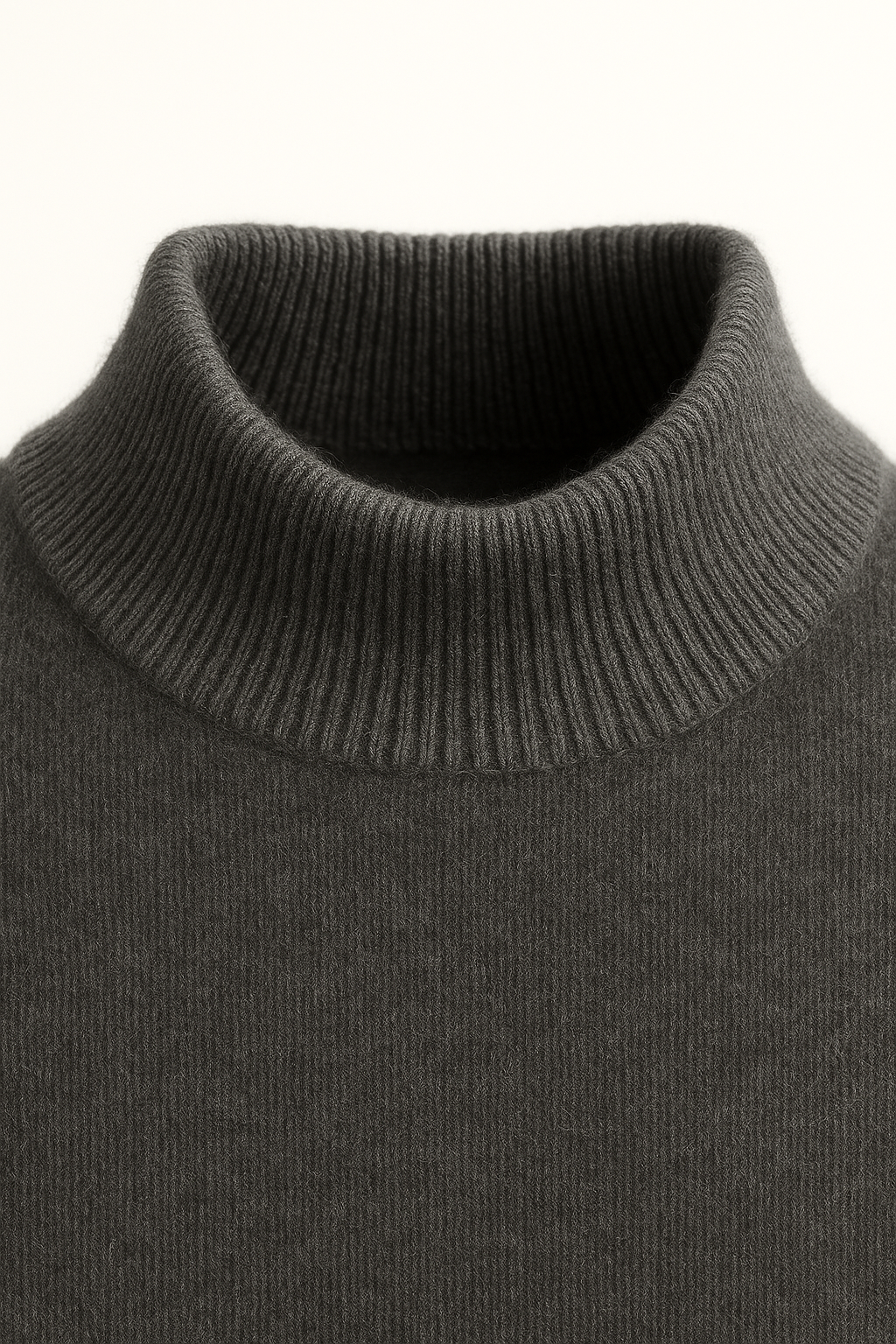 Arelio Mock Neck Knit Dark Grey