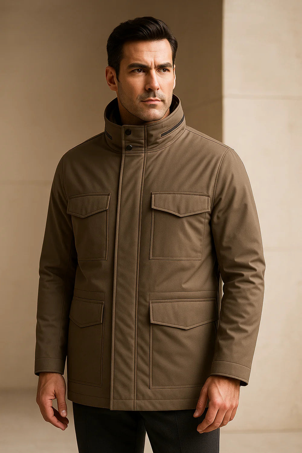 Savero Expedition Coat Khaki