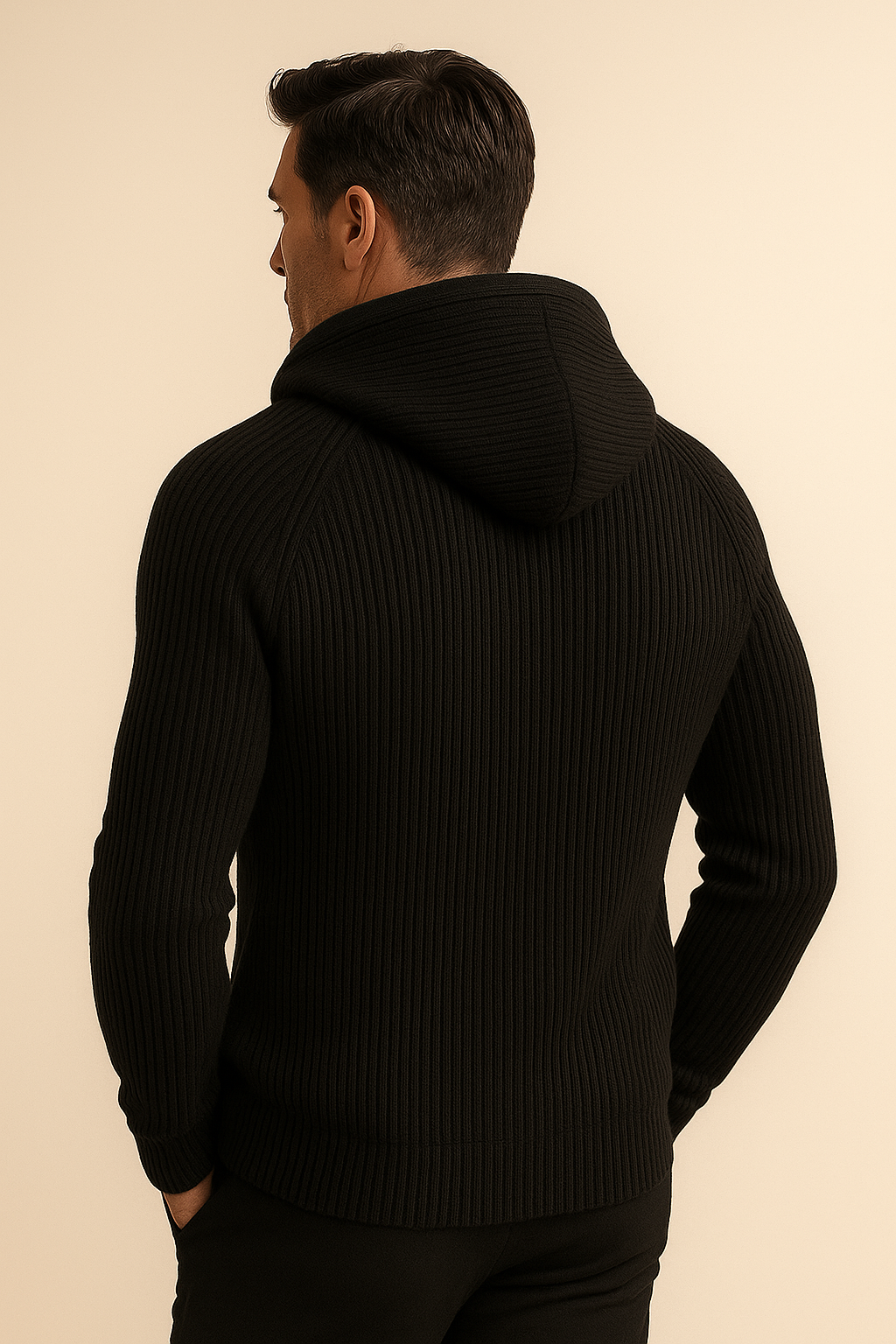 Velani Hooded Knit Black
